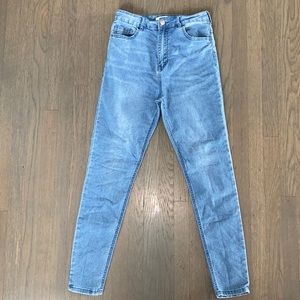 Forever 21 High Waist, Skinny Leg Light Blue Jeans Sz: 27